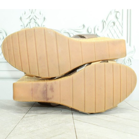 Tsubo Nilanti Multicolor Leather Adjustable Strap Wedge Sandals Size 9.5 - Picture 8 of 10